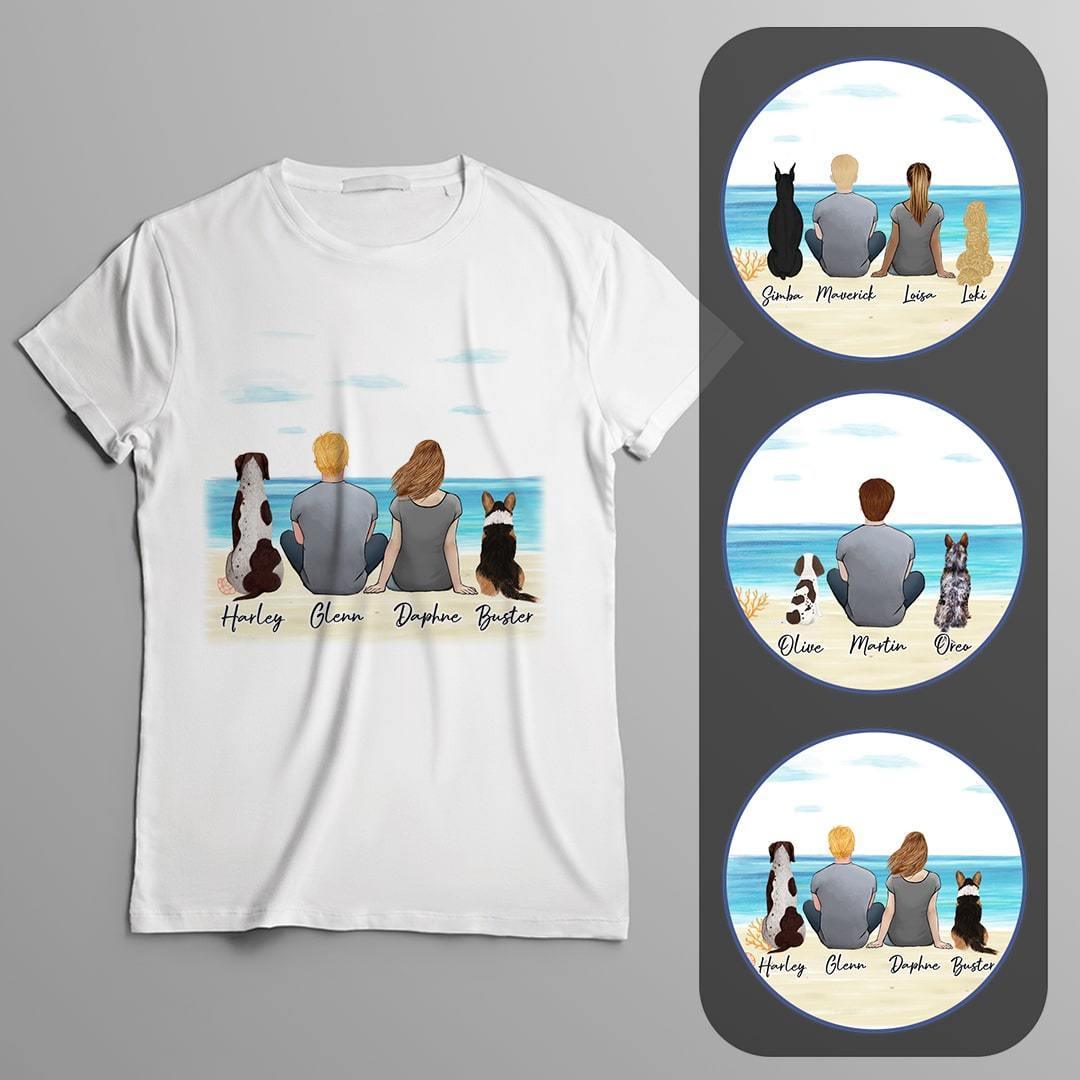 Beach Sand Personalized Pet & Owner T-Shirt