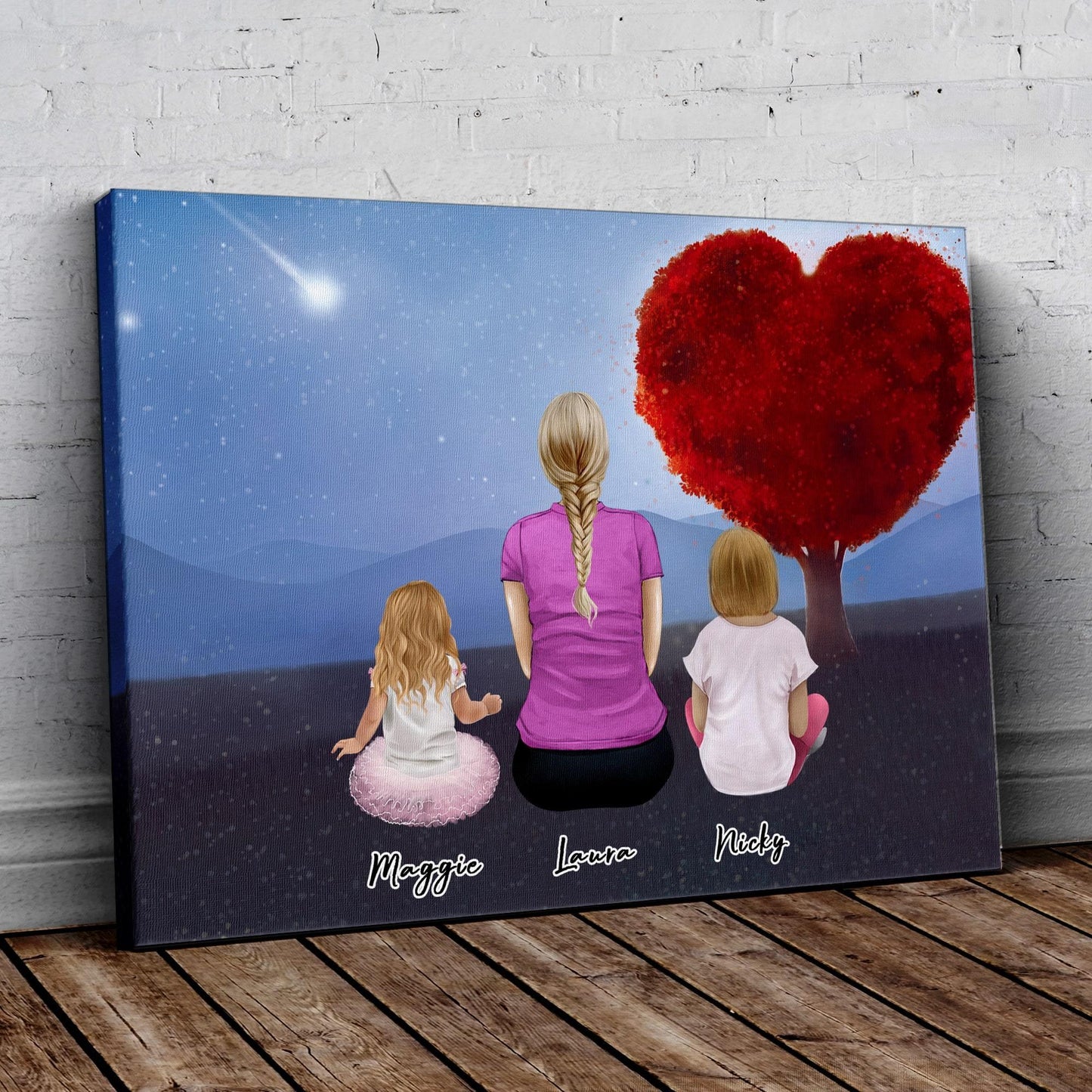 Heart Tree Personalized Family Wrapped Canvas