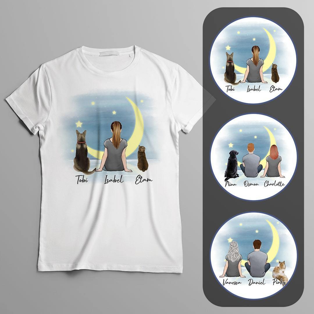 The Moon Personalized Pet & Owner T-Shirt