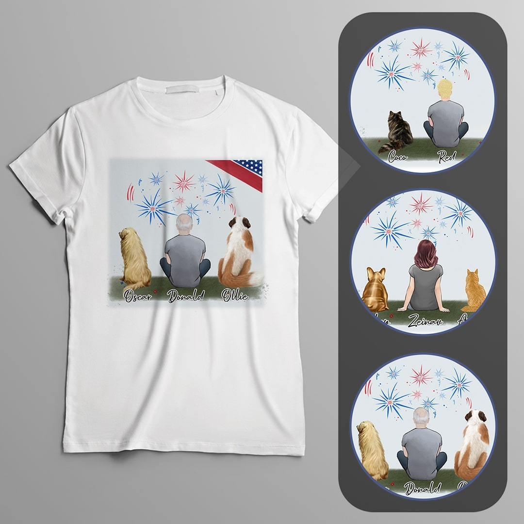 USA Personalized Pet & Owner T-Shirt