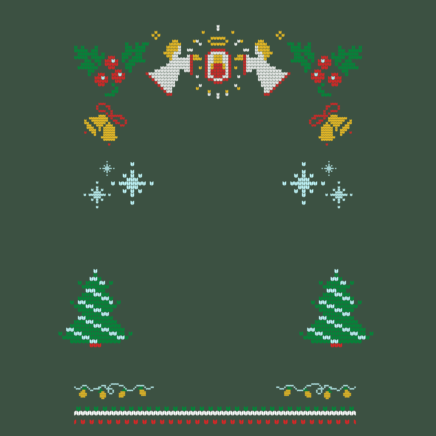 Custom Pet Holiday Sweatshirt - Snow Angels