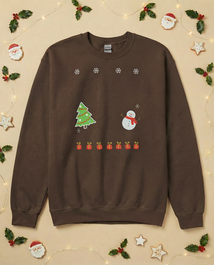 Custom Pet Holiday Sweatshirt - Xmas Tree Friends for Dark Colored Shirts