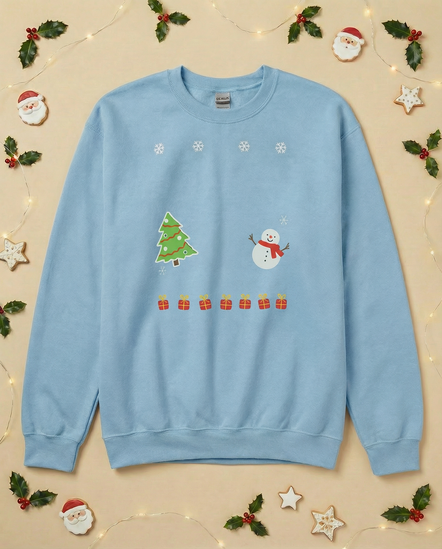 Custom Pet Holiday Sweatshirt - Xmas Tree Friends for Dark Colored Shirts