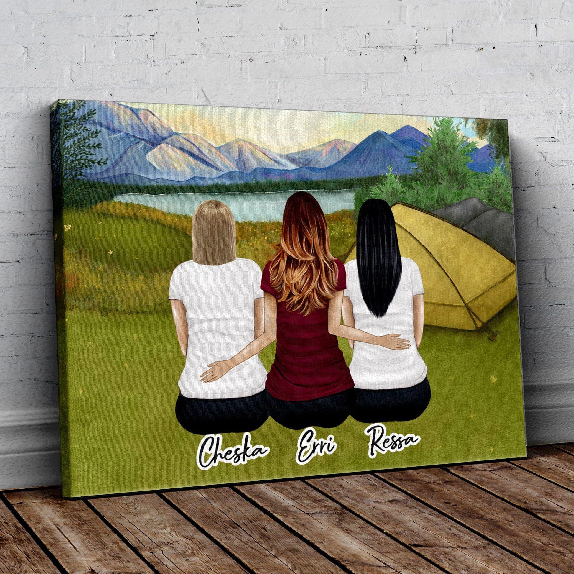 Camping Personalized Best Friend Wrapped Canvas