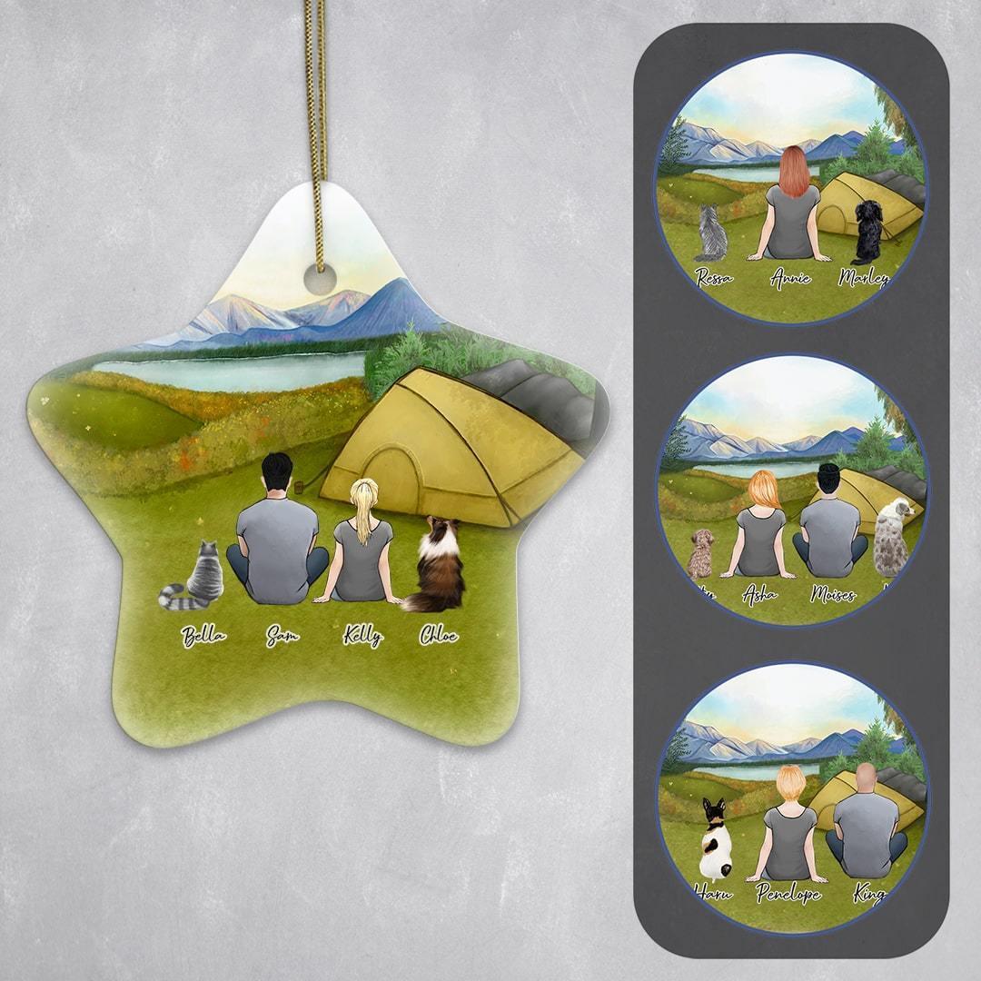 Camping Star Ornament - Personalized Pet & Owner