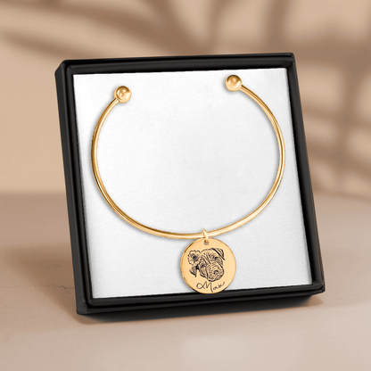 Pet Face Bangle Bracelet
