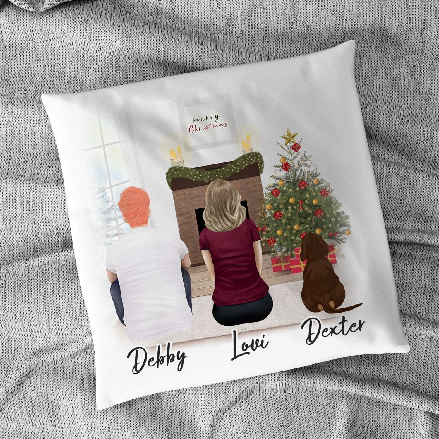 Christmas Scene Personalized Pet & Owner Pillow