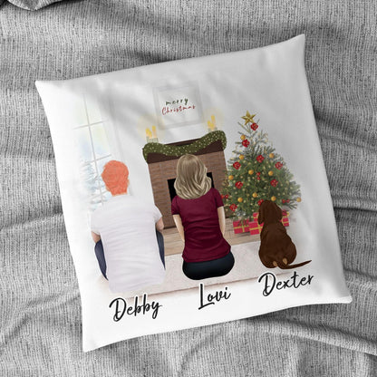 Christmas Scene Personalized Pet & Owner Pillow