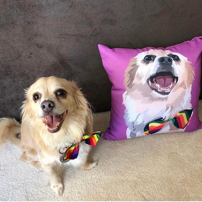 Custom Pet Couch Pillow with Cover