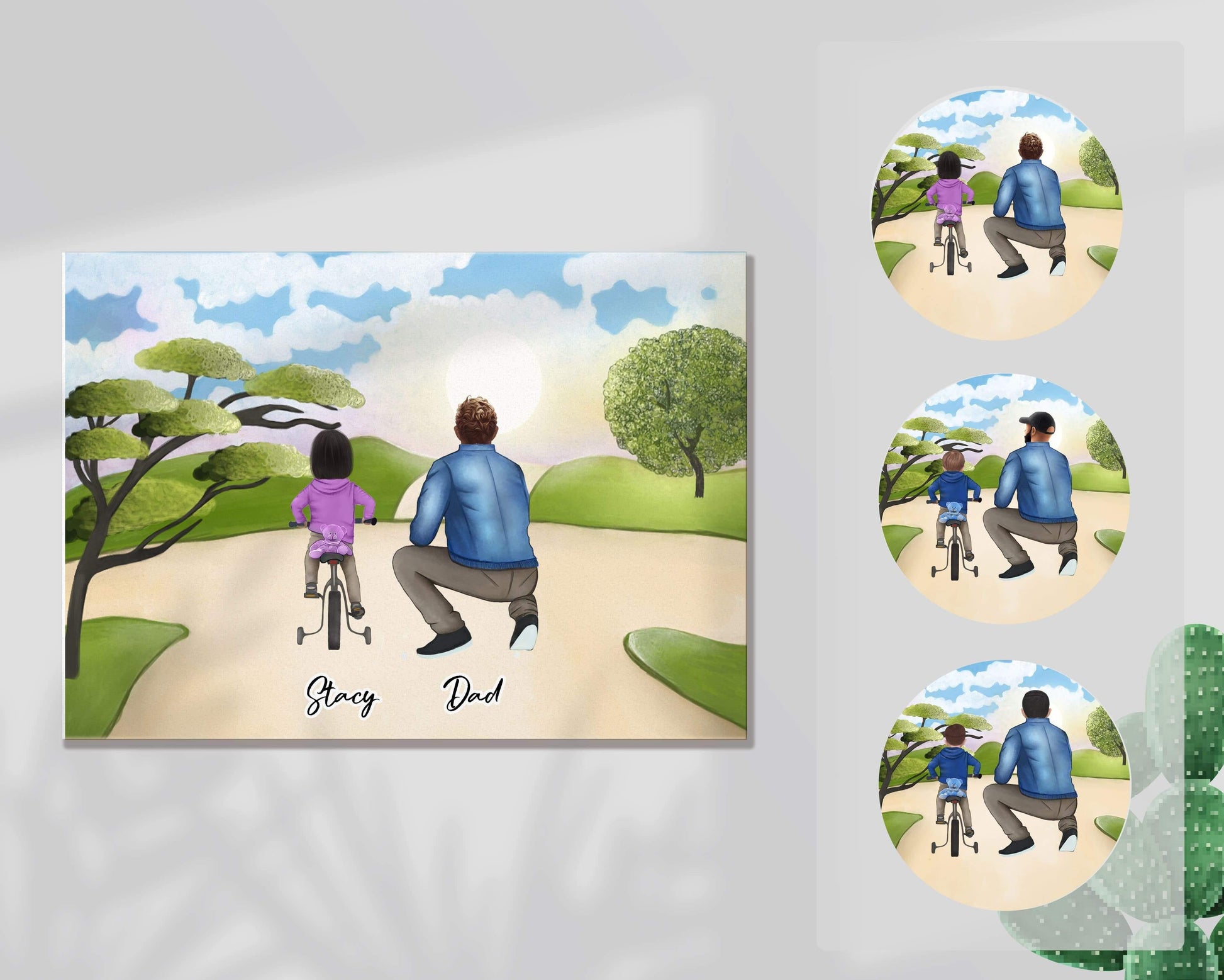 Fathers Day Wrapped Canvas