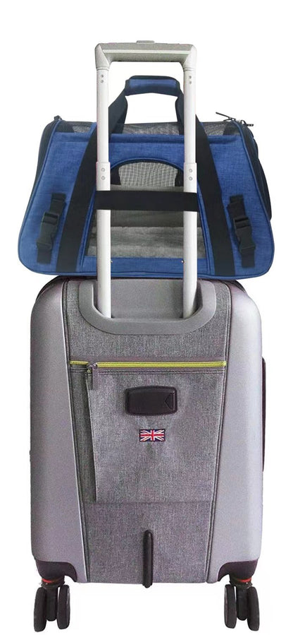 Mr. Peanut's Copper Series Airline Compliant Pet Carrier, Tall Profile Soft Sided Luxury Travel Tote