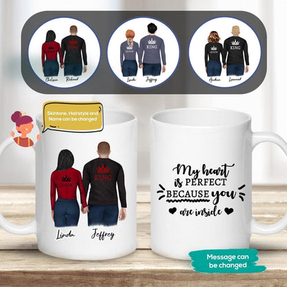 King Queen Couples Mug