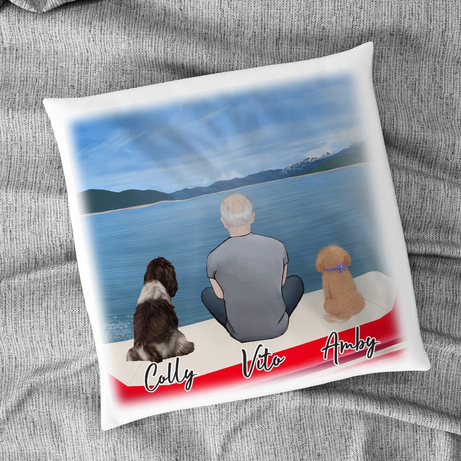 On A Boat Personalized Pet & Owner Pillow