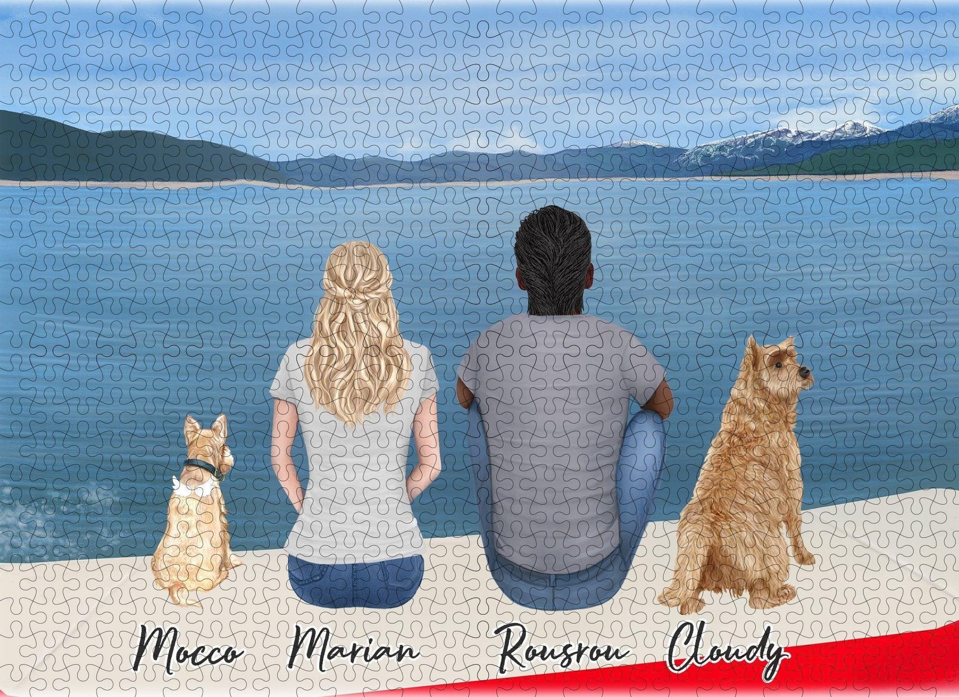 On A Boat Personalized Pet & Owner Puzzle