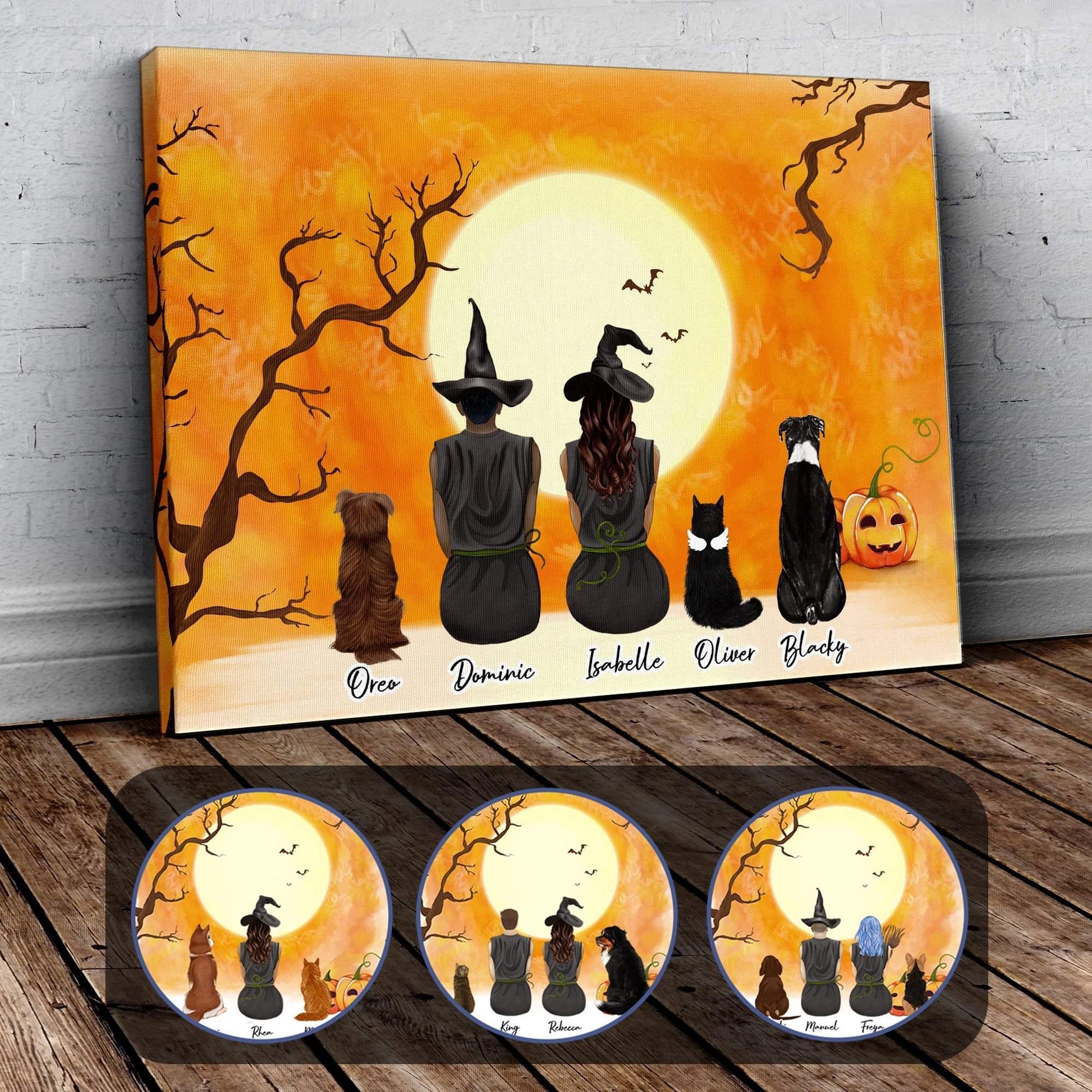 Personalized Halloween Wrapped Canvas