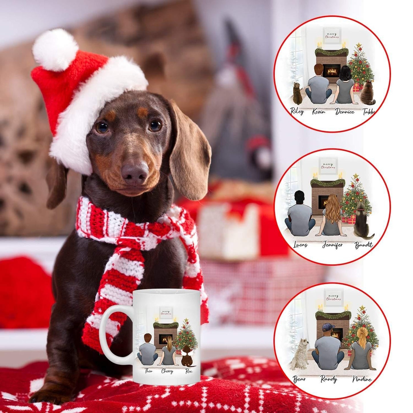 Pet & Owner Christmas Coffee Mug - Personalized And Custom Printed