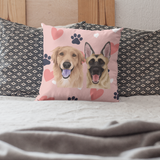 Pink hearts & paws