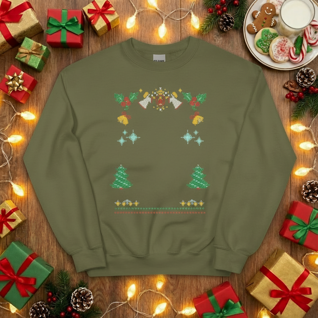 Custom Pet Holiday Sweatshirt - Snow Angels