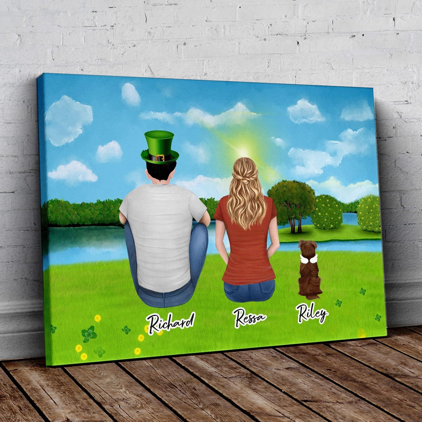 St. Patrick Personalized Pet & Owner Wrapped Canvas
