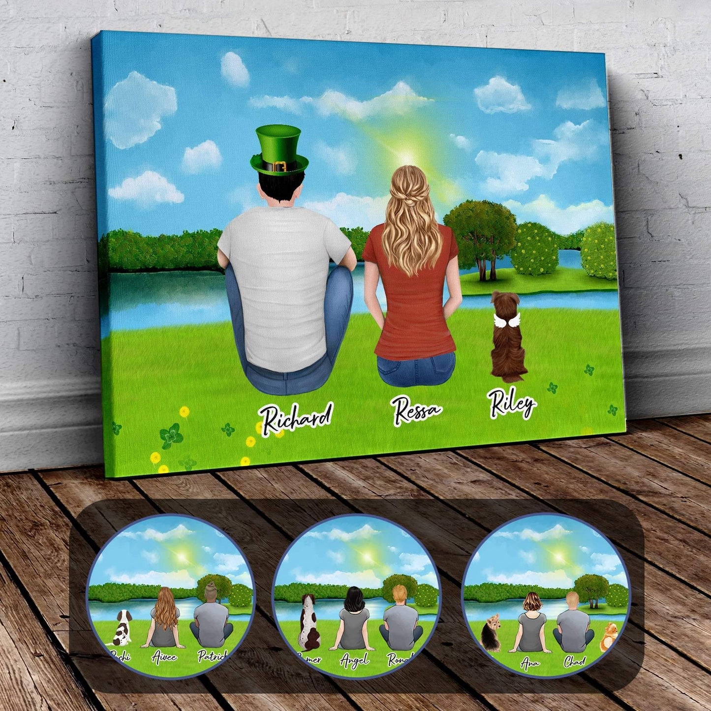 St. Patrick Personalized Pet & Owner Wrapped Canvas