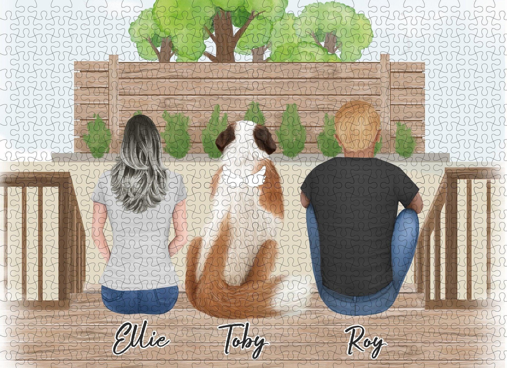 The Backyard Personalized Pet & Owner Puzzle