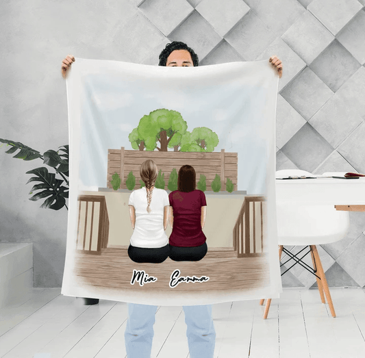 The Backyard Personalized Sister Best Friend Blanket