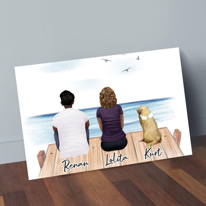 The Dock Personalized Pet & Owner Wrapped Canvas