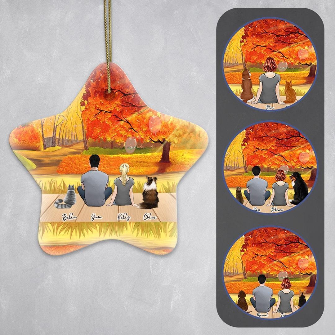 The Fall Star Ornament - Personalized Pet & Owner
