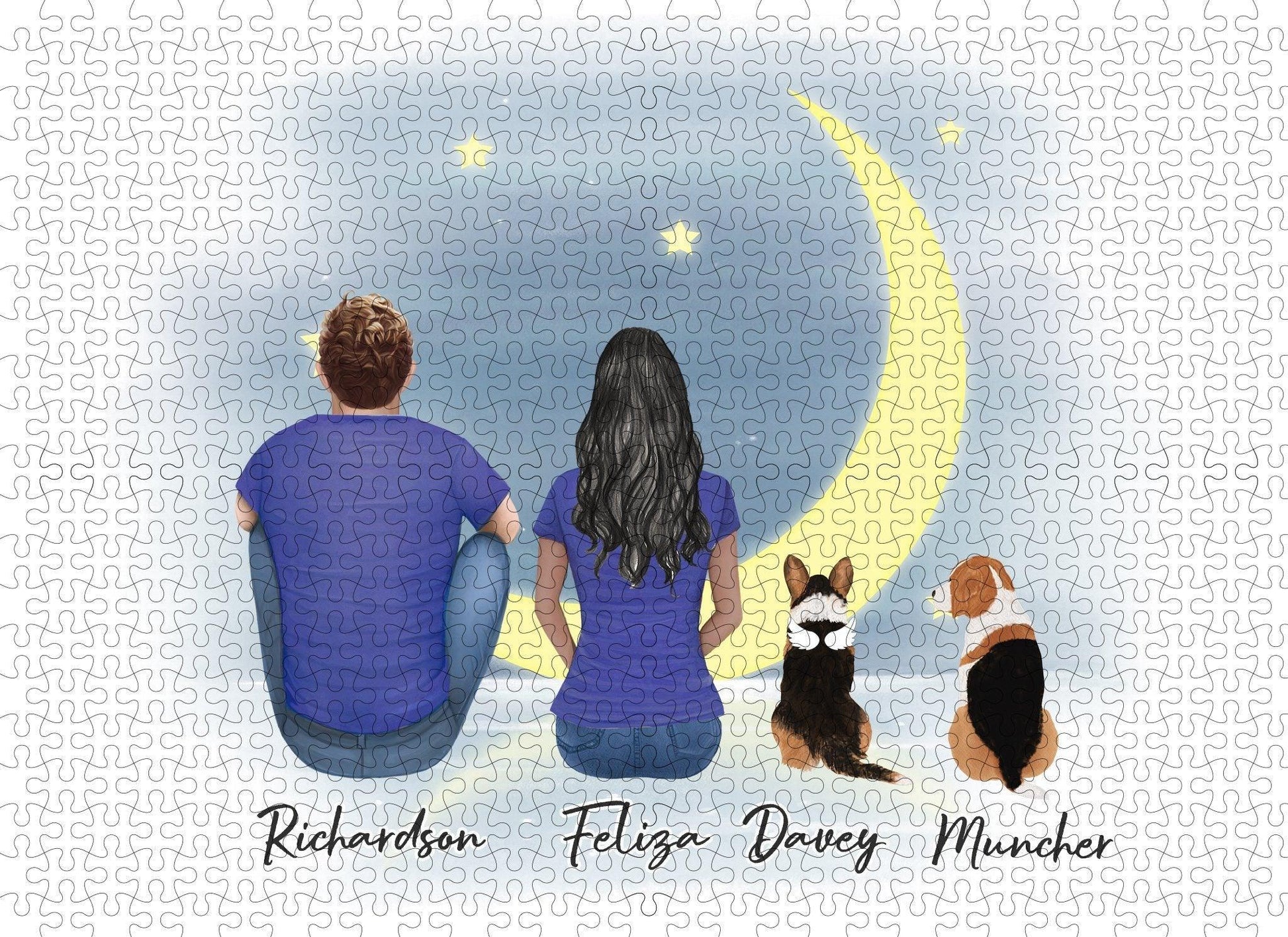 The Moon Personalized Pet & Owner Puzzle