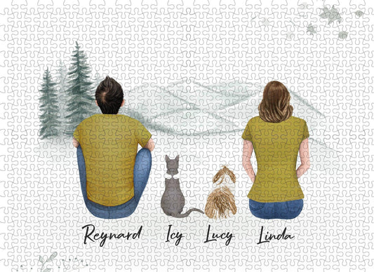 White Mountains Personalized Pet & Owner Puzzle